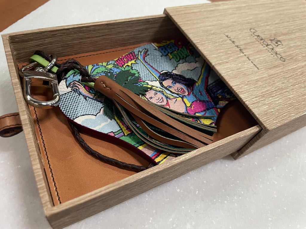 Charm de Cuero CON TU FOTO — Colgante para Bolso