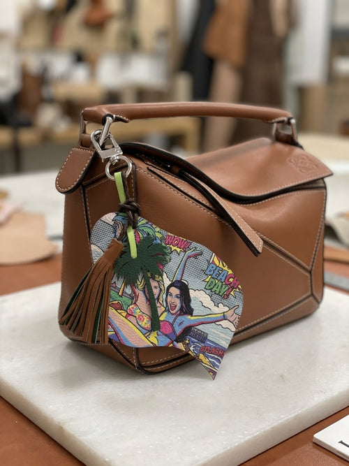 Charm de Cuero CON TU FOTO — Colgante para Bolso